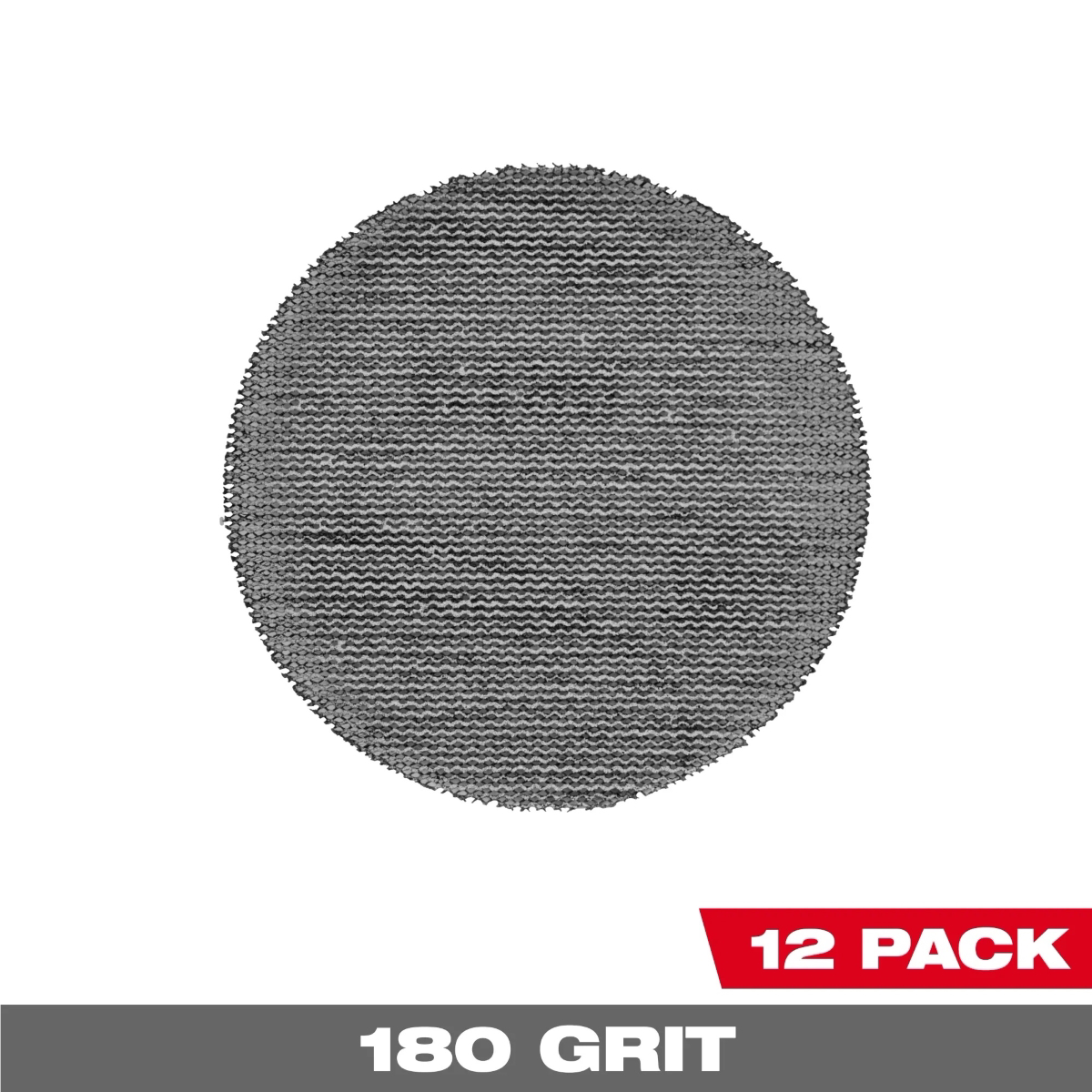 Milwaukee Tool 3 Inch 180 Grit Mesh Sanding Discs with POWERGRID Tear Resistant Mesh &hyphen; (12 PK) + Pad Saver