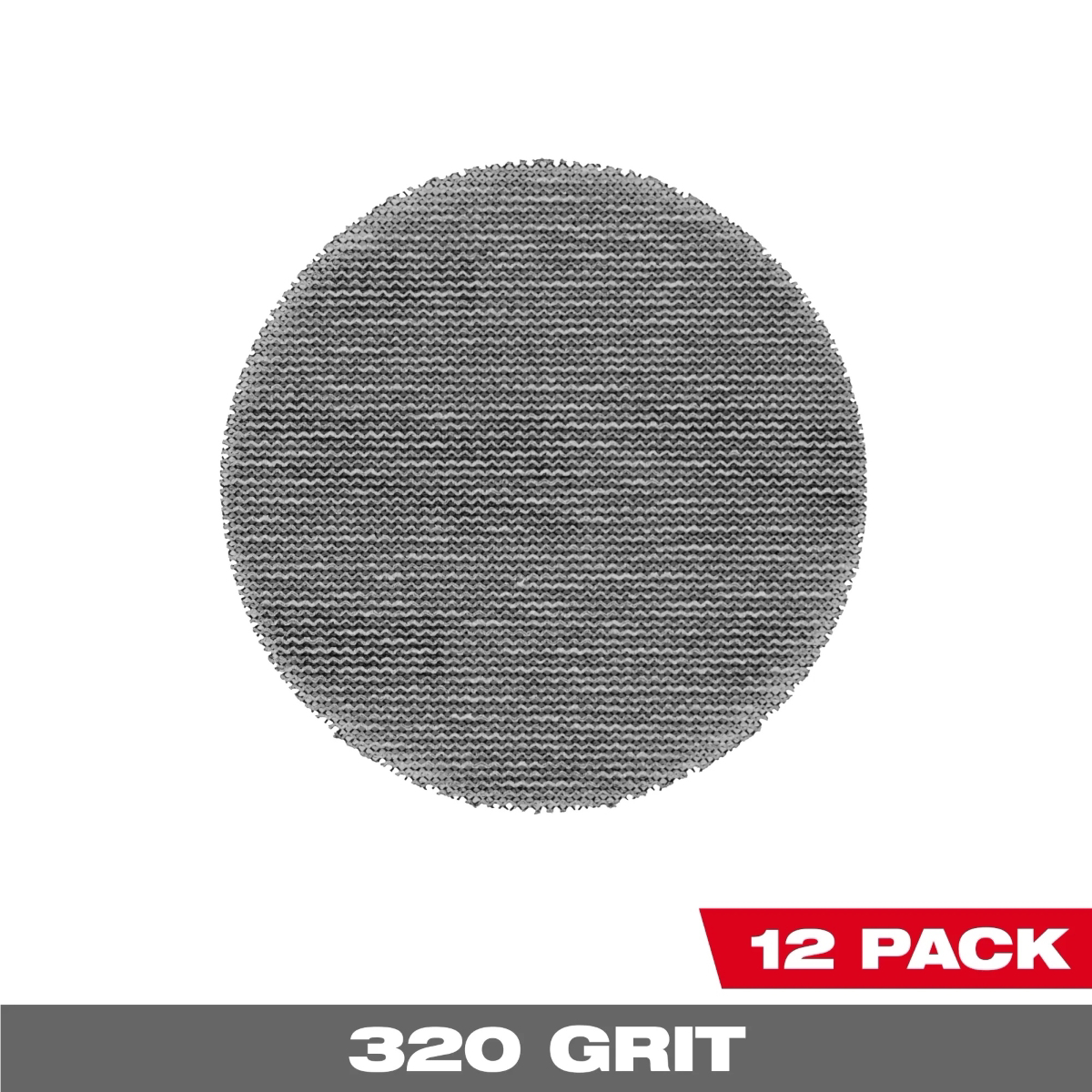 Milwaukee Tool 3 Inch 320 Grit Mesh Sanding Discs with POWERGRID Tear Resistant Mesh &hyphen; (12 PK) + Pad Saver