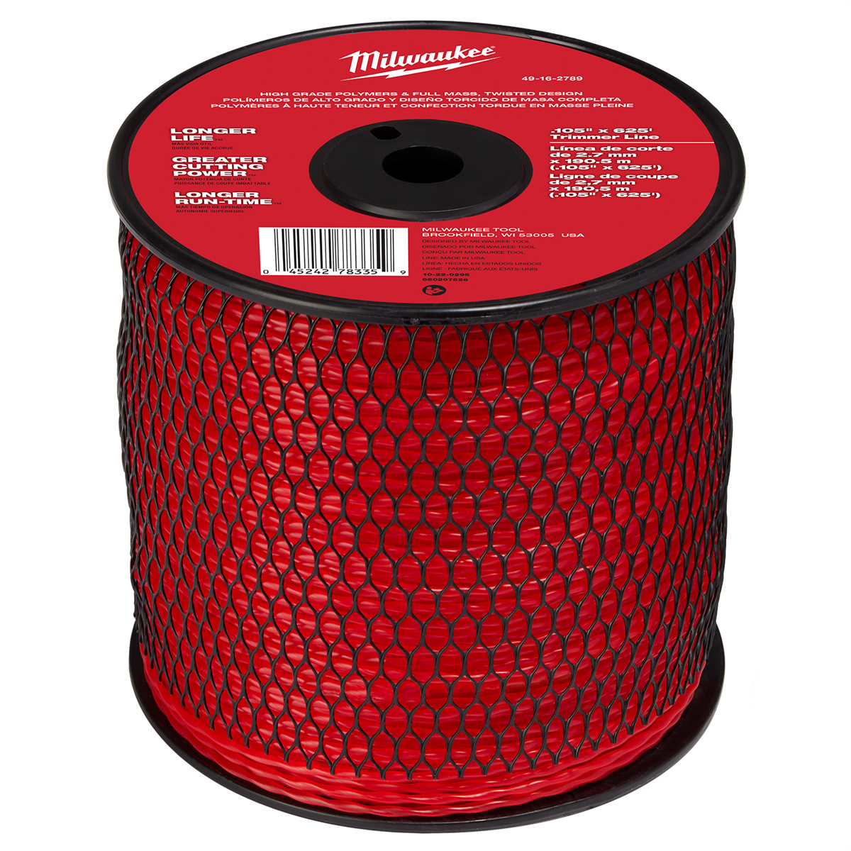 Milwaukee Tool .105" x 625ï¿½ (3 lbs.) Twisted Trimmer Line
