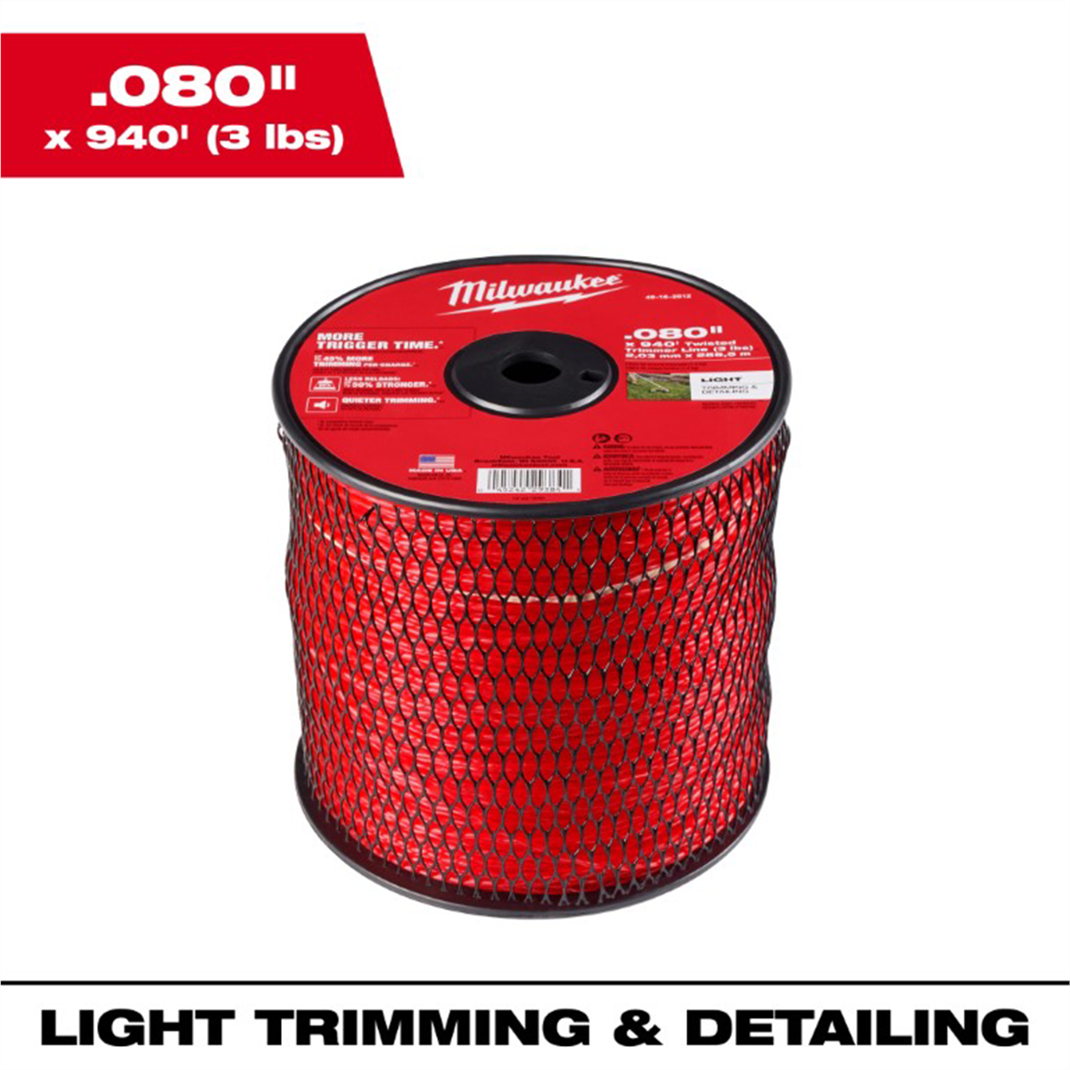 Milwaukee Tool 940' Spool Of 080 Trimmer Line