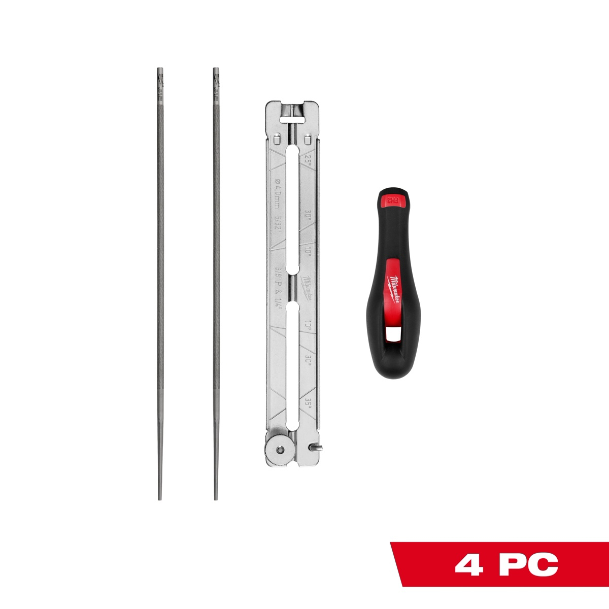 Milwaukee Tool 4 Piece 5/32 Inch Saw Chain Sharpening Set