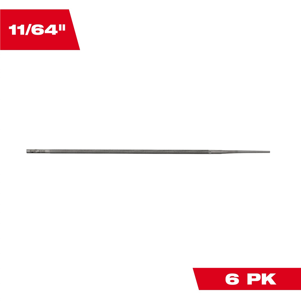 Milwaukee Tool 11/64 Inch Round File for Saw Chain - 6 Pack