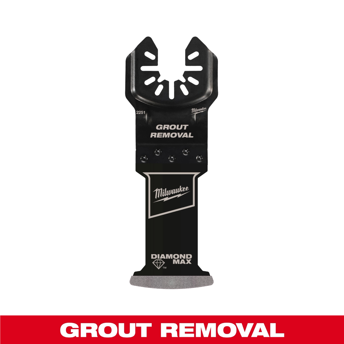 Milwaukee Tool OPEN-LOK DIAMOND MAX Diamond Grit Grout Removal Multi-Tool Plunge Blade