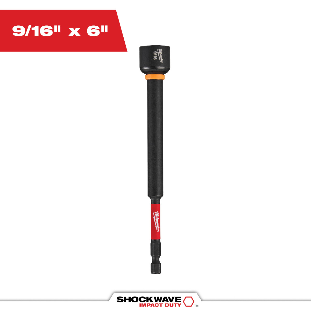 Milwaukee Tool SHOCKWAVE Impact Duty 9/16 Inch x 6 Inch Magnetic Nut Driver