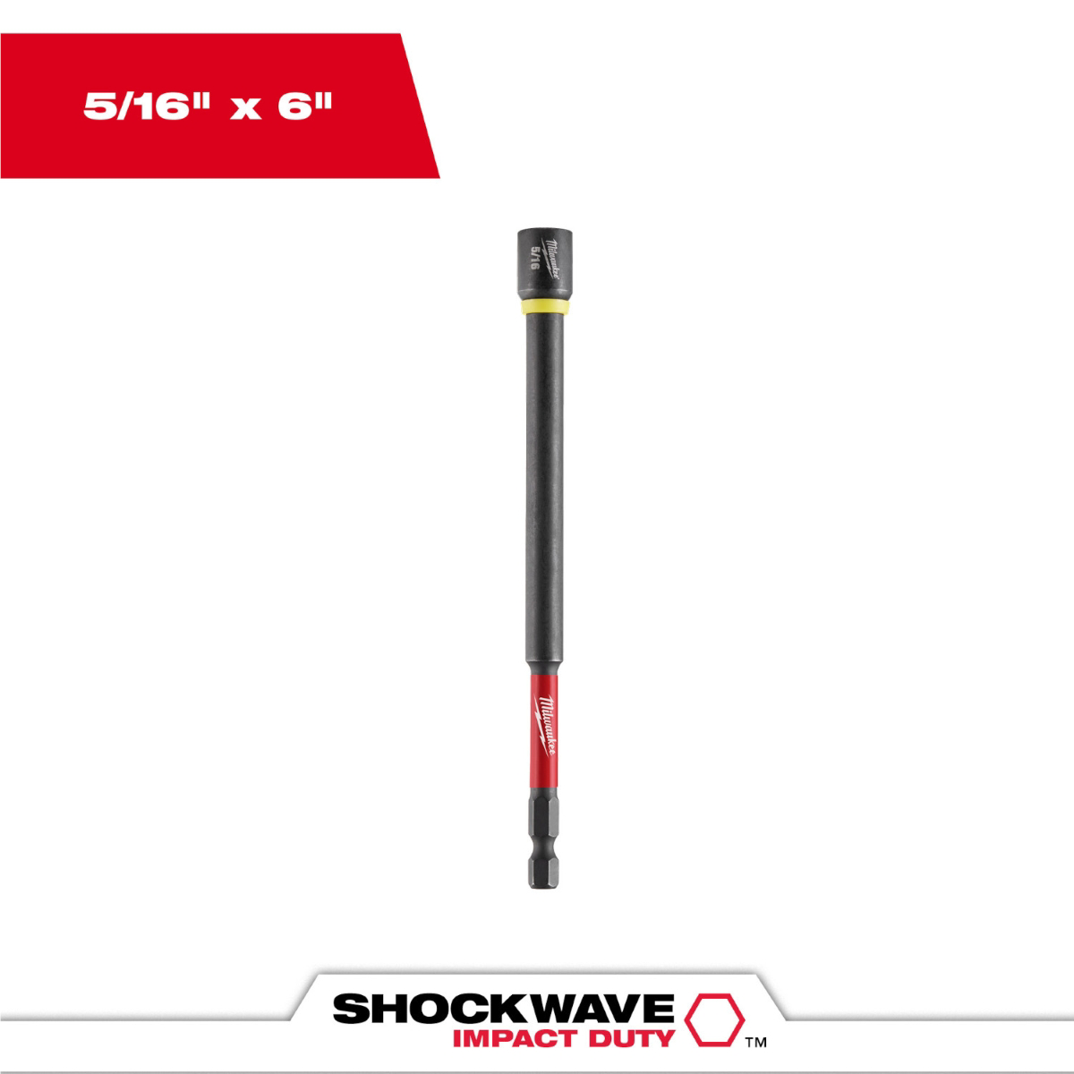 Milwaukee Tool SHOCKWAVE Impact Duty 5/16 Inch x 6 Inch Magnetic Nut Driver Bulk 10