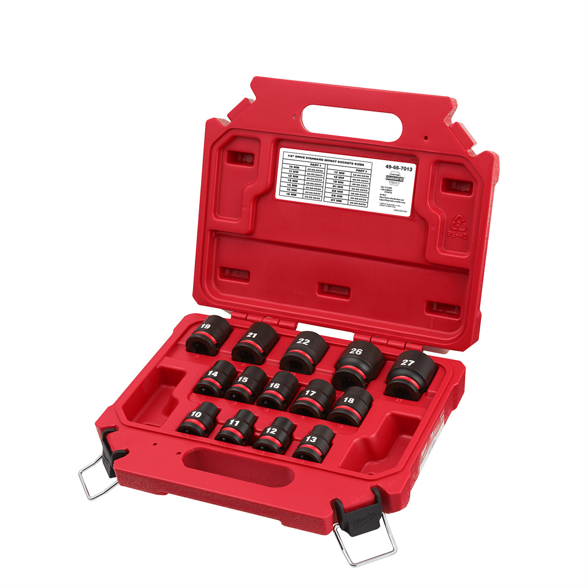 thumbnail image 2 of Milwaukee SHOCKWAVE Impact Duty 1/2" Drive Socket Set - 14 Piece (49-66-7013) 2 of 4