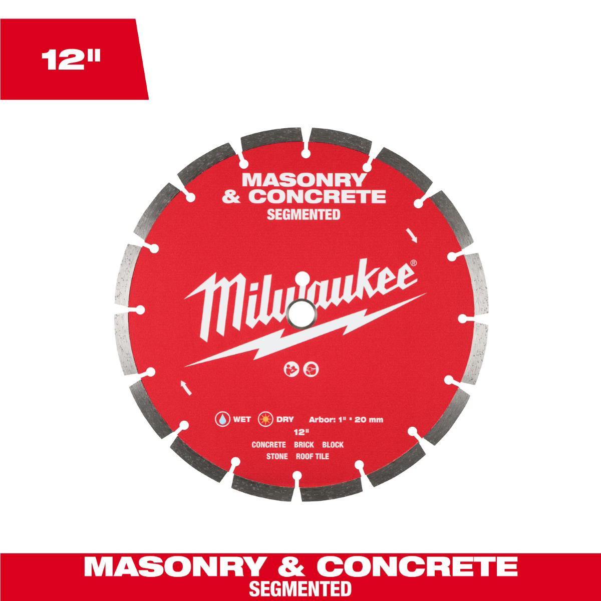 Milwaukee Tool 12 Inch Segmented Masonry And Concrete Diamond Blade