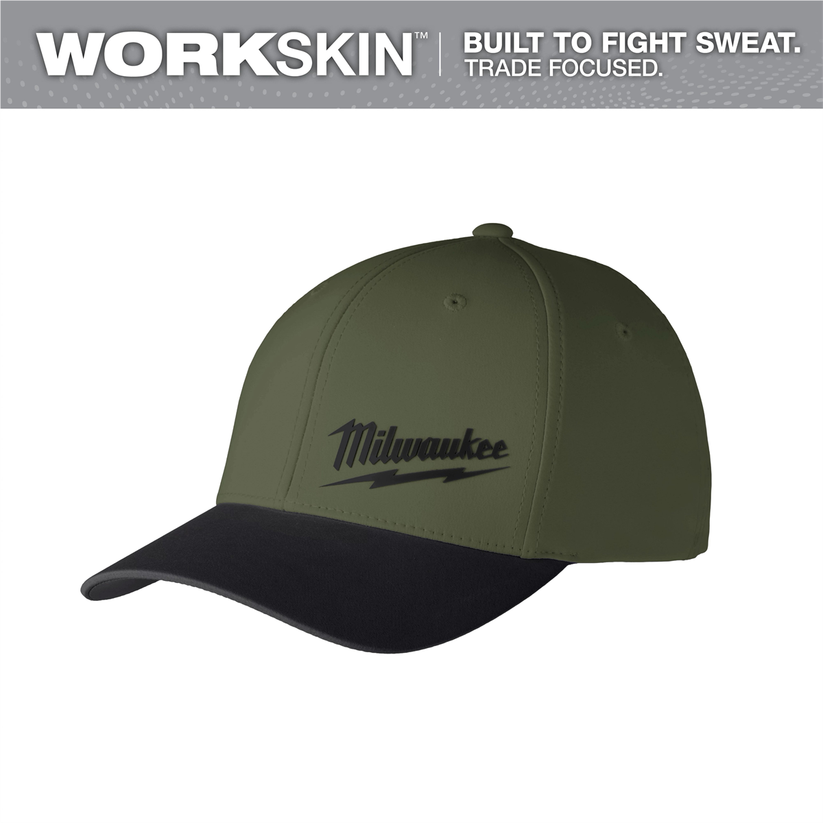 Milwaukee Tool WORKSKIN Performance Fitted Hat - Large/Extra Large - Green