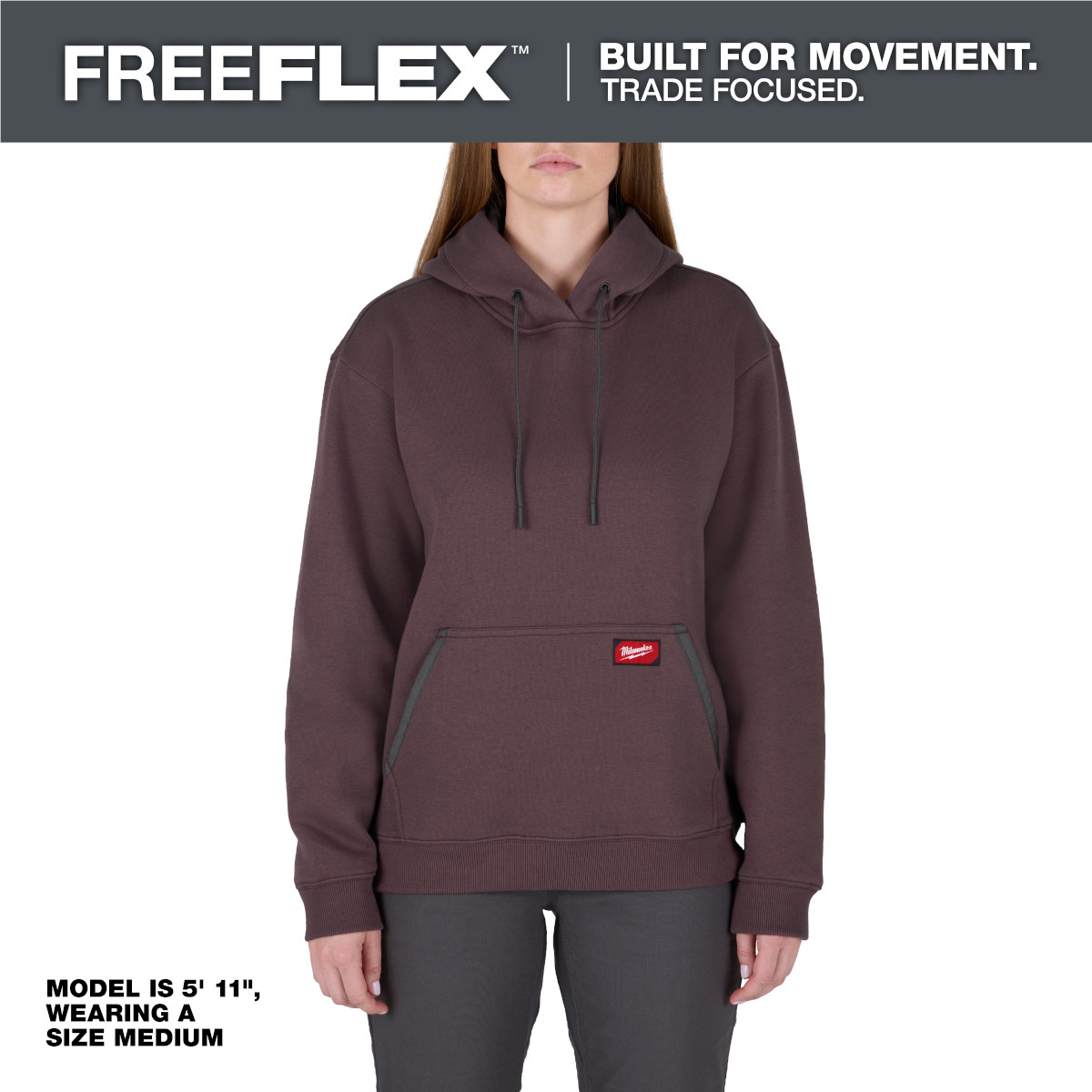Milwaukee Tool Women's Freeflex Pullover Hoodie- Purple - M