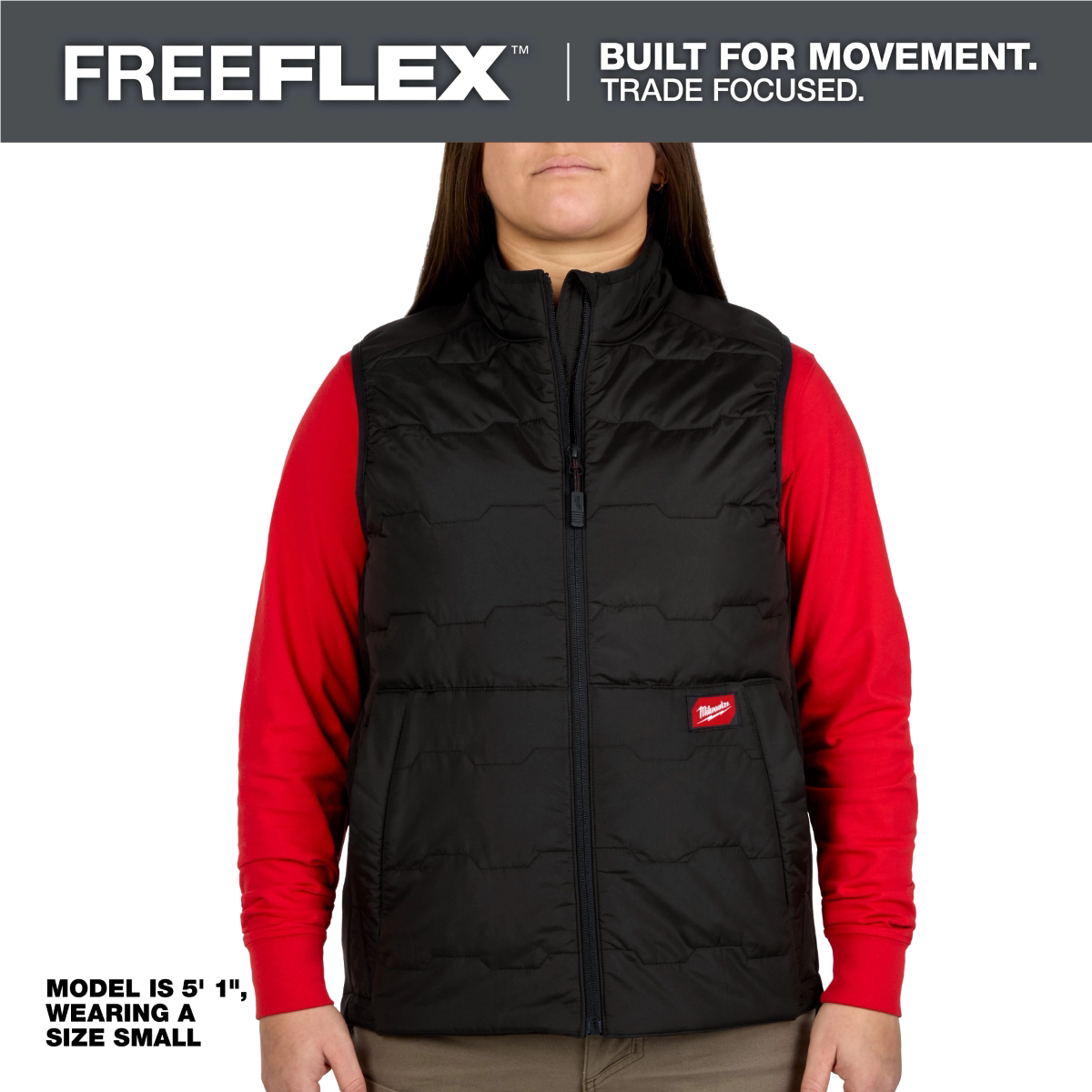 Milwaukee Tool Womens Freeflex Lightweight Insulated Vest Black S
