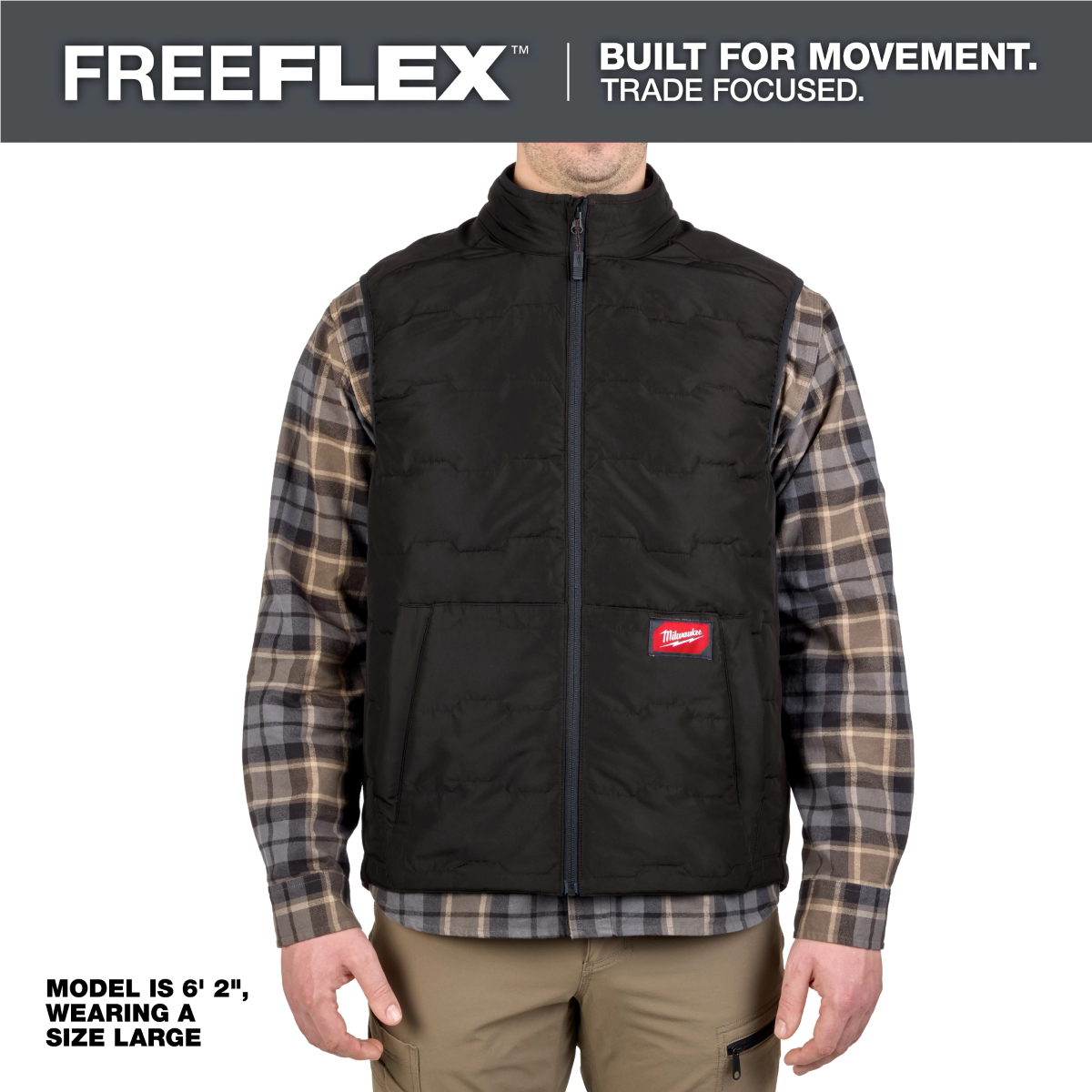 Milwaukee Tool FREEFLEX Lightweight Insulated Vest Black M