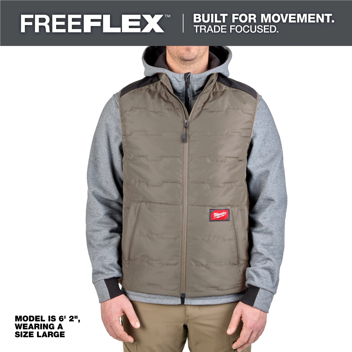 Milwaukee Tool FREEFLEX Lightweight Insulated Vest Brown 2X