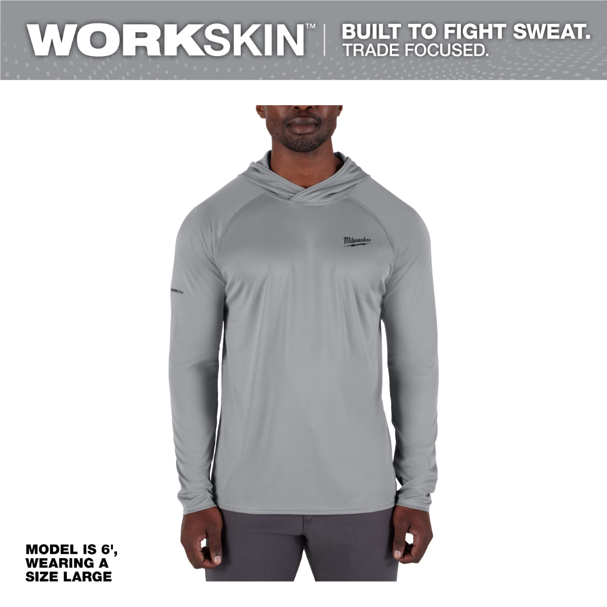 Milwaukee Tool Workskin Hooded Sun Shirt- Gray -3x