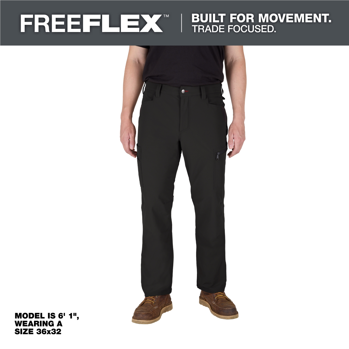 Milwaukee Tool FREEFLEX Tech Pants - Black 32 X 34