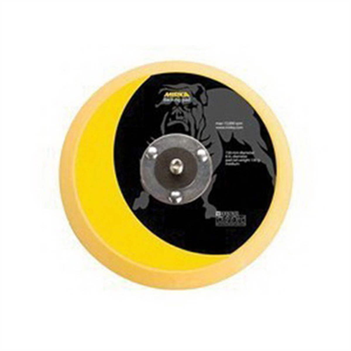 Mirka Abrasives 106GG Grip Faced Back-Up Pad, 6 in Dia, Hook and Loop Attachment