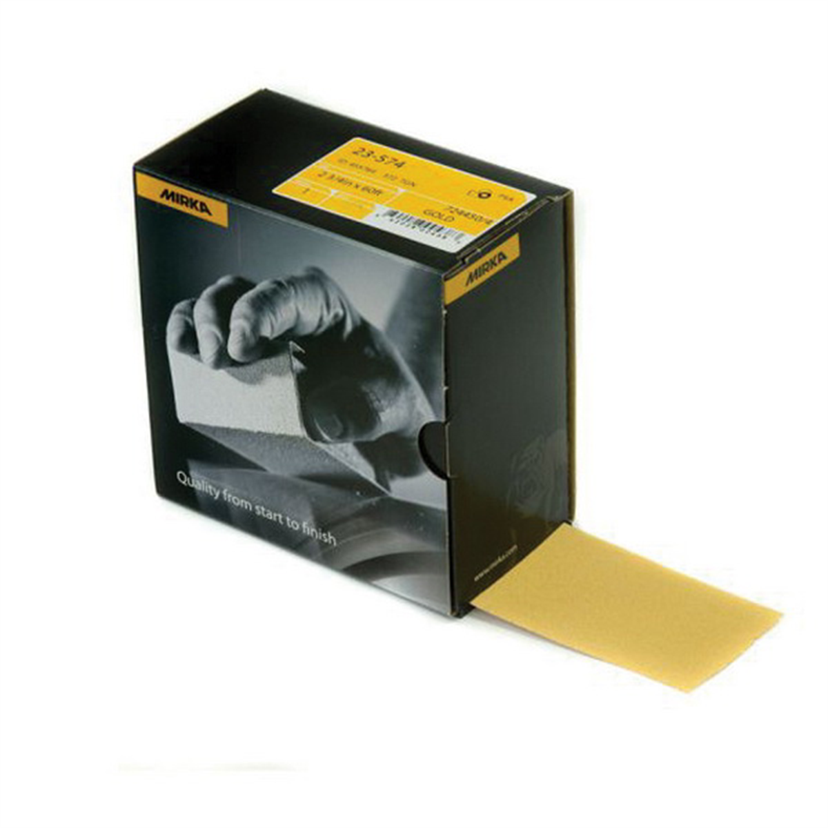 Mirka Abrasives Bulldog Gold 23584150 23 Series Semi-Open Coated Abrasive Sheet Roll, 2-3/4 in W x 40 yd L, P150 Grit
