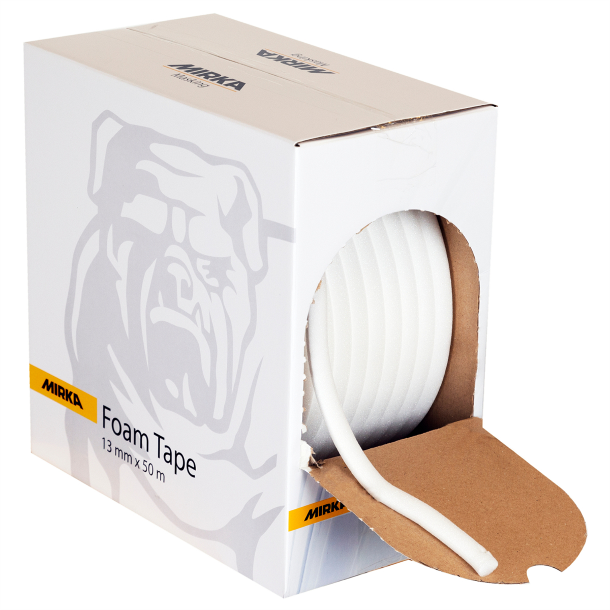 Mirka Abrasives Essentials Foam Masking Tape 0.5"x164', 1/Roll