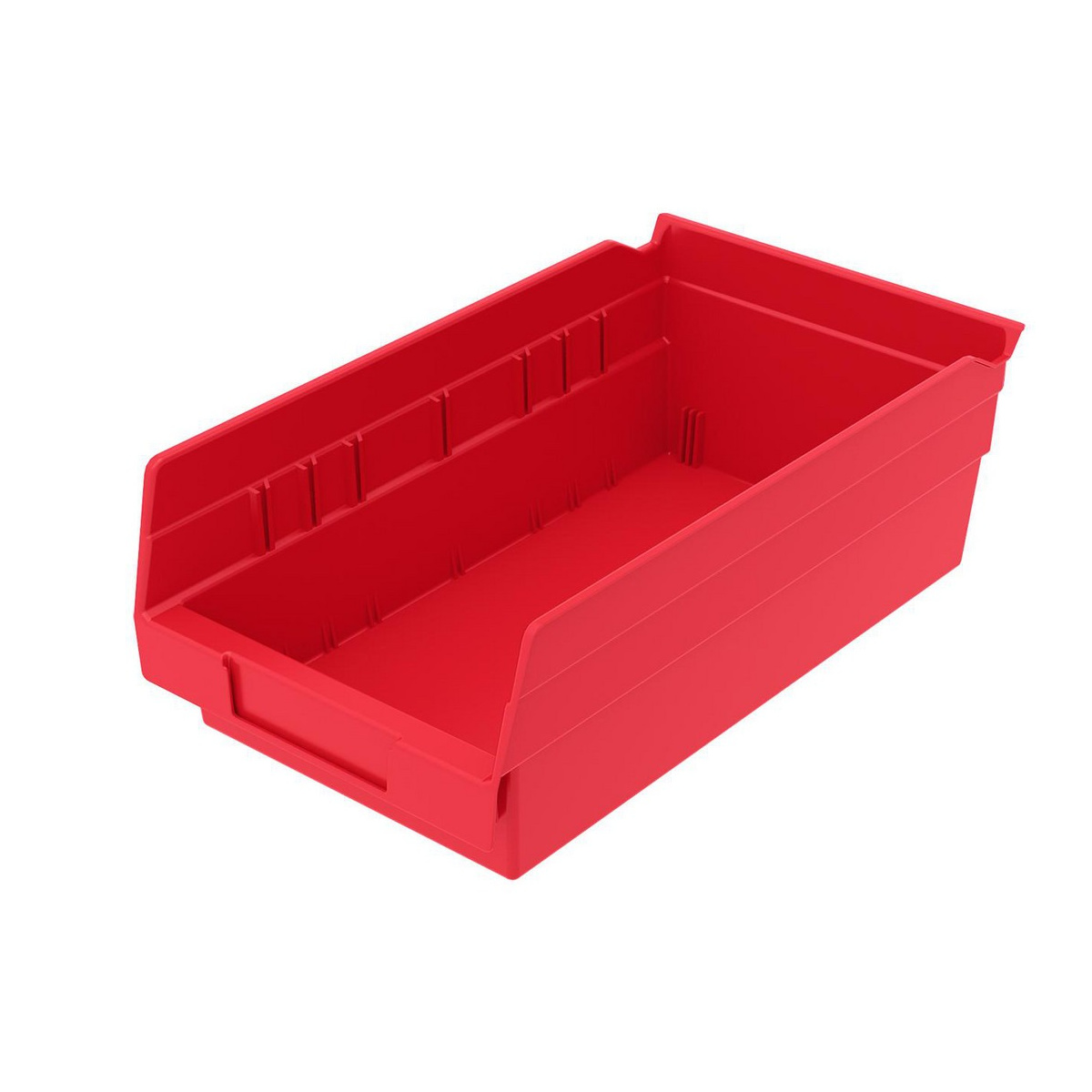 Msc Industrial Supply Akro-Mils 30130 Red Plastic Hopper Shelf Bin, 11-5/8 Inch L x 6-5/8 Inch W x 4 Inch H -1 Bin