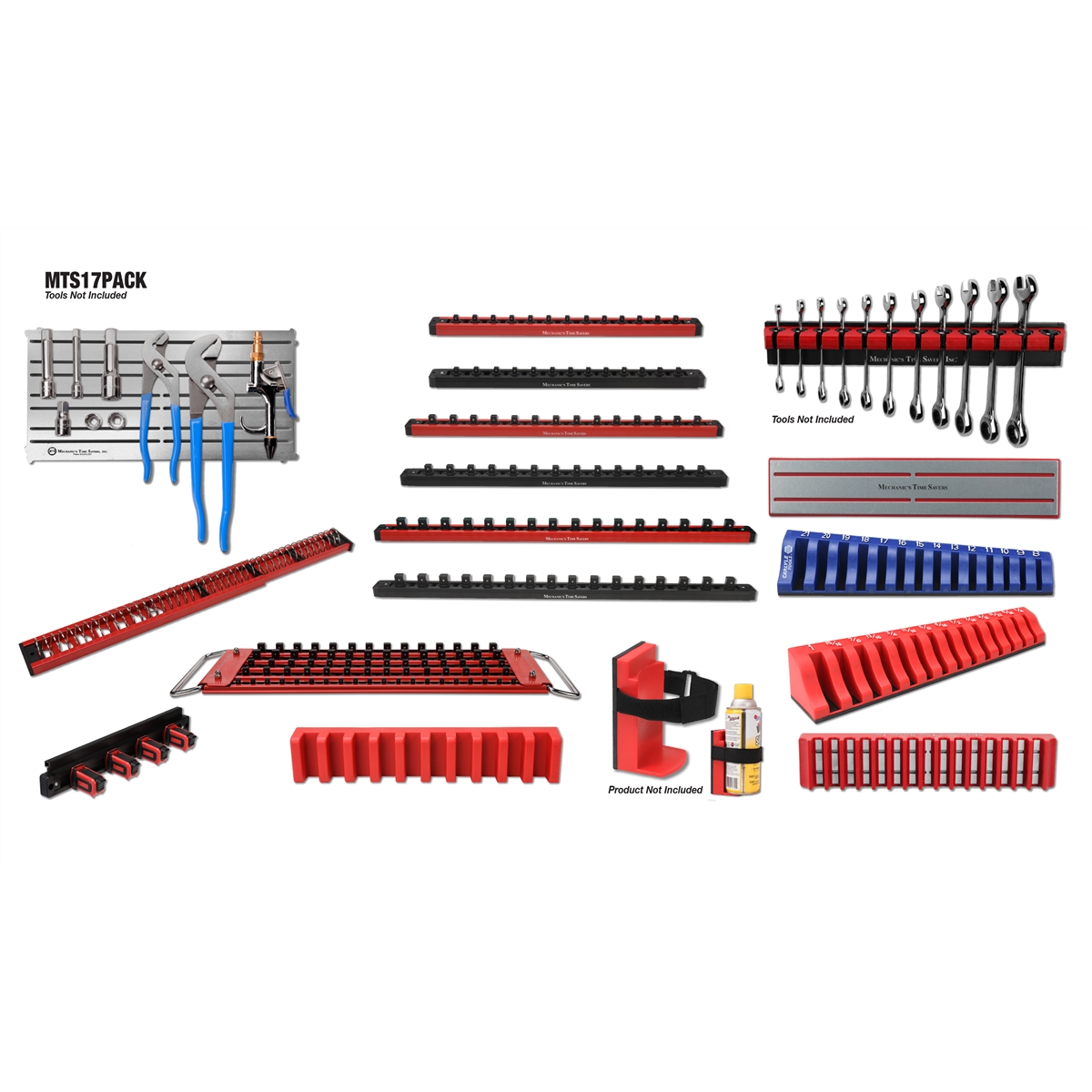 Mechanic's Time Savers Cart Kit Pack Includes (1) Each: Lastray, Las25, Las38, Las50,las25bk, Las38bk, Las50bk, Mts100, Mph10r, 12x6, Law12r, Laat4, Ath1216r, Sdh15r, Mwh14sr, Mwh14mb, Mts210r