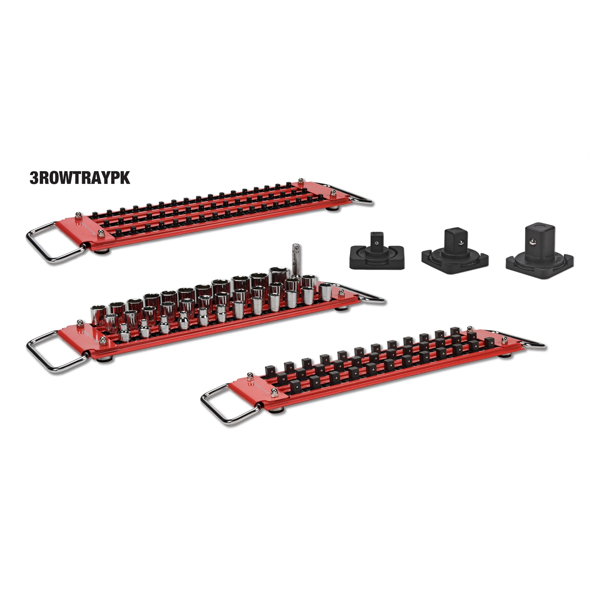 Mechanic's Time Savers Lock-A-Socket 3-Row Tray Pack