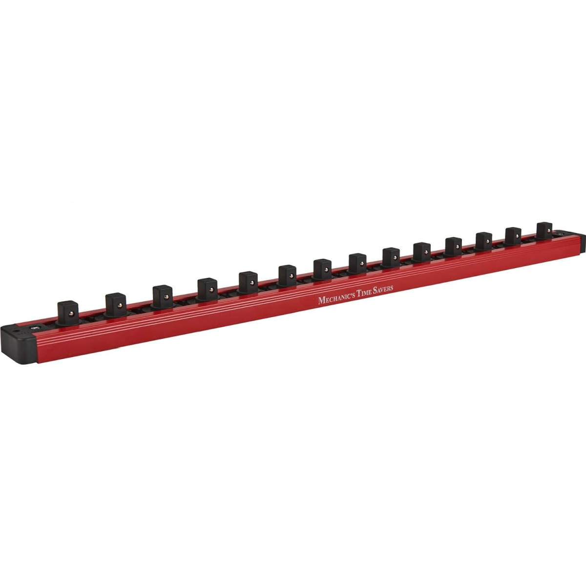 Mechanic's Time Savers 3/8 Inch Lock-a-Socket Rail Socket Holder - Red