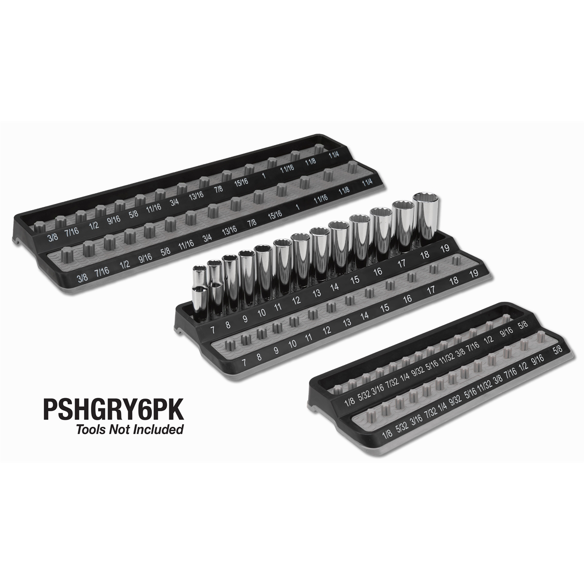 Mechanic's Time Savers GRAY PEG SOCKET HOLDER PACK INCLUDES