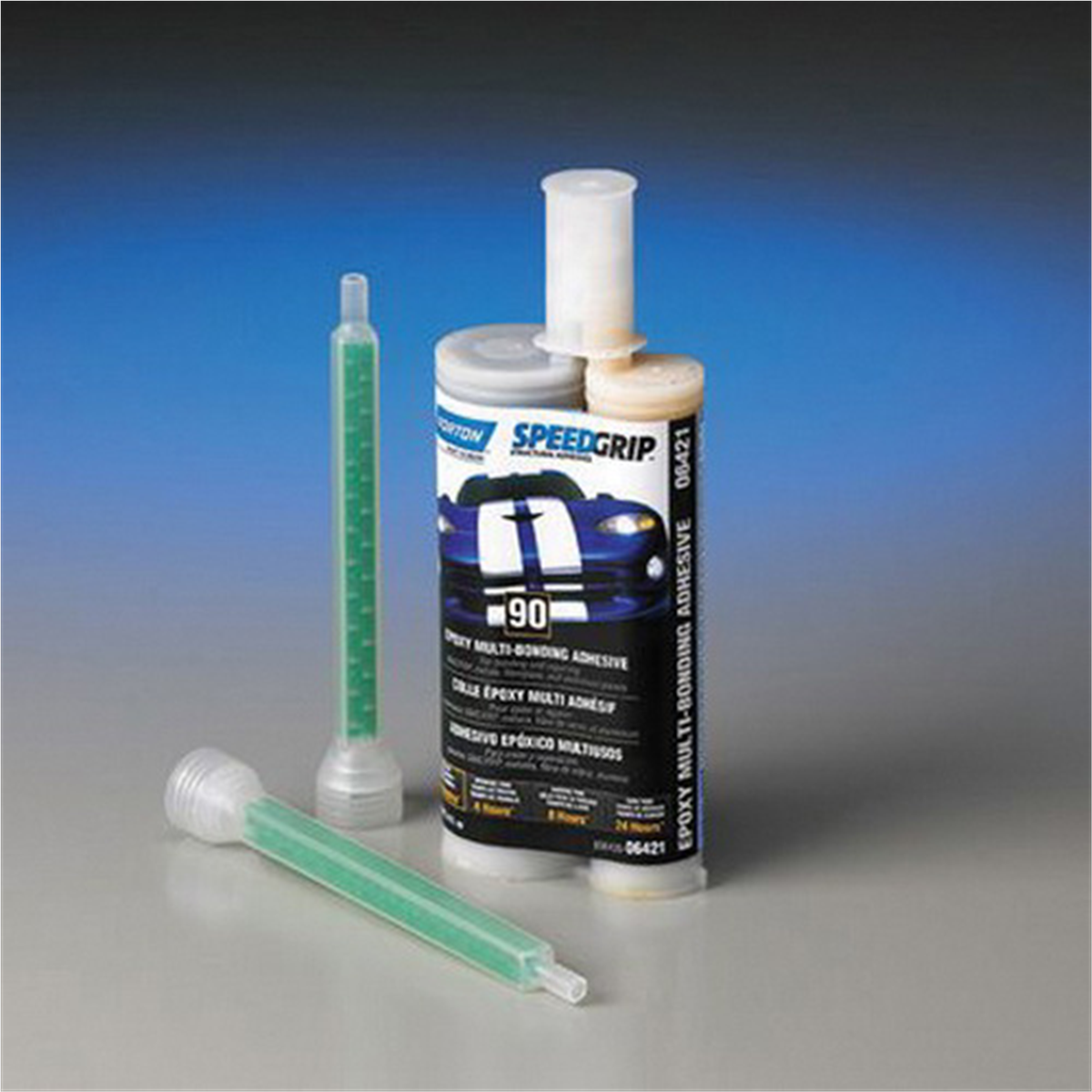 Norton Speed Grip 06421 2-Part Panel Bonding Adhesive, 220 mL Cartridge, Black, Liquid, 24 hr Curing