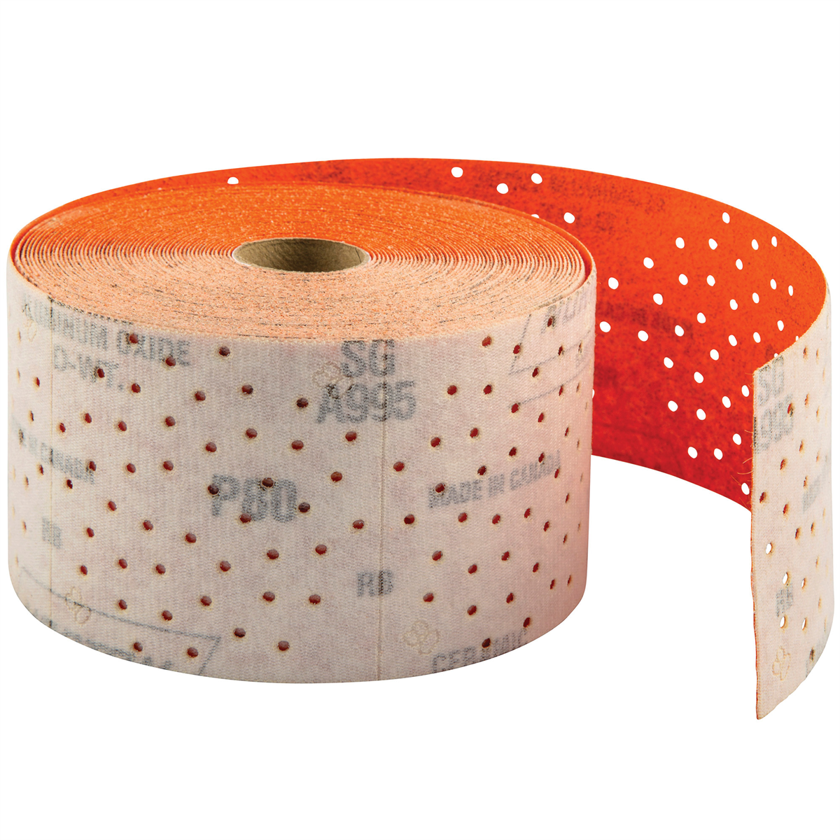 Norton Blaze Multi-Air Cyclonic 08899 A995 Series NorGrip Sheet Roll, 2-3/4 in W x 13 yd L, P80 Grit