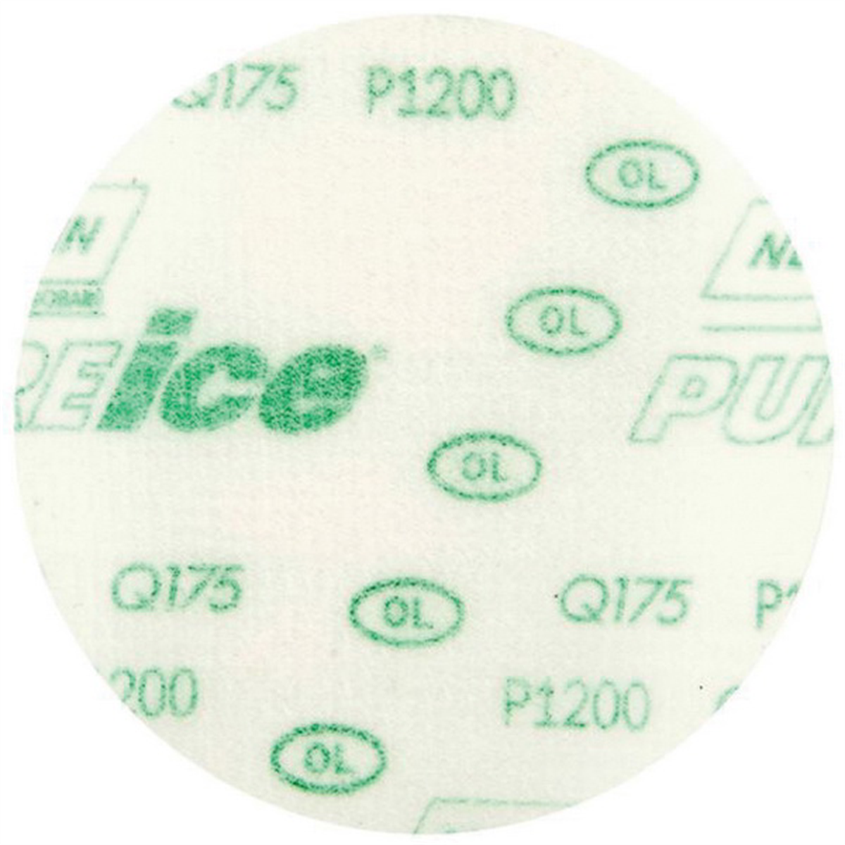 Norton Pure Ice 88715 Q175 Series Non-Vacuum Sanding Disc, 6 in, P1200 Grit, Aluminum Oxide