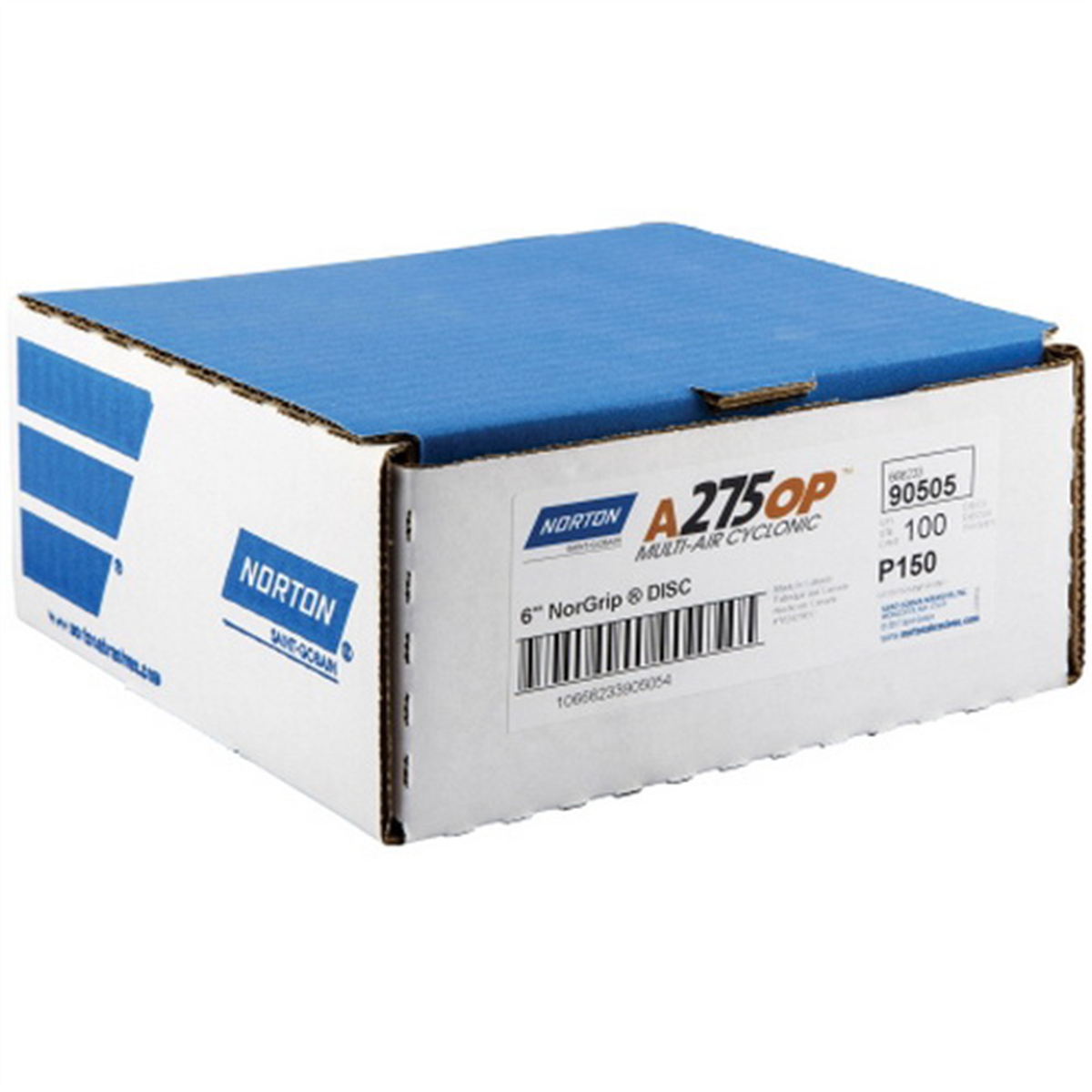 Norton A275OP Multi-Air Cyclonic 90513 NorGrip Sanding Disc, 6 in, P800 Grit, Aluminum Oxide