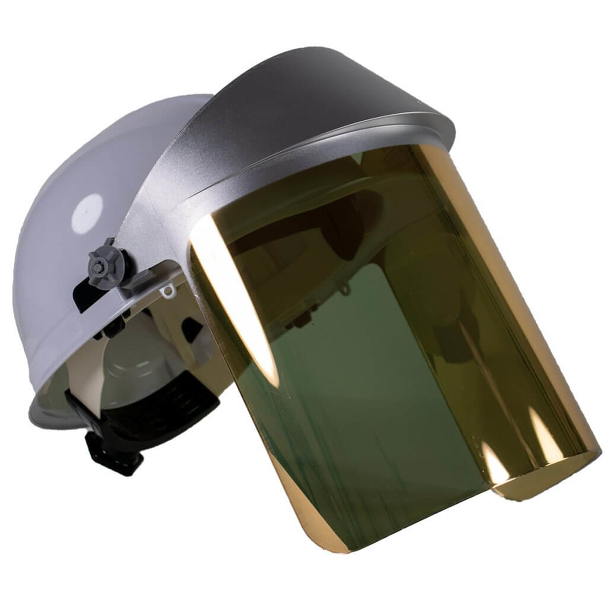 Oberon Face Shield & Hard Cap - Heat Reflective - Window: Clear Gold Anti-Fog