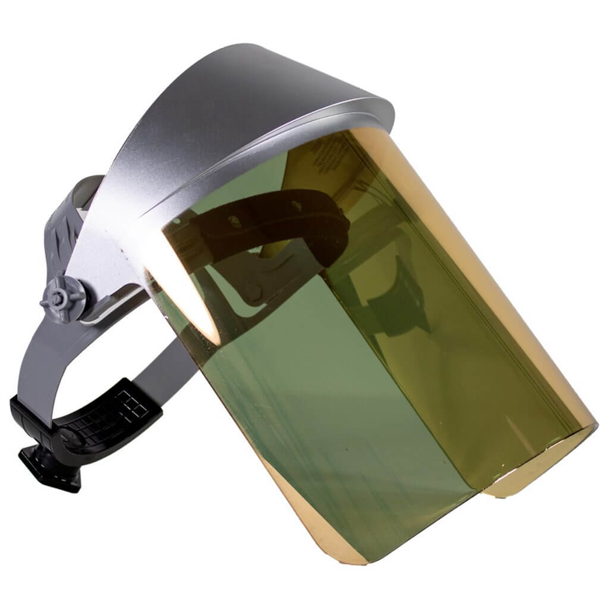 Oberon Face Shield with Ratcheting Headgear - Heat Reflective - Window: Clear Gold