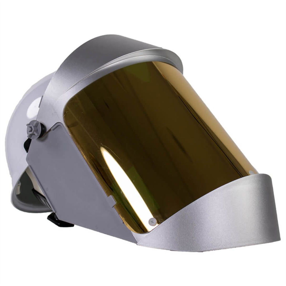 Oberon Face Shield & Hard Cap - Heat Reflective - Window: Dark Green Gold Anti-fog - With Lower Crown And Shield Extender