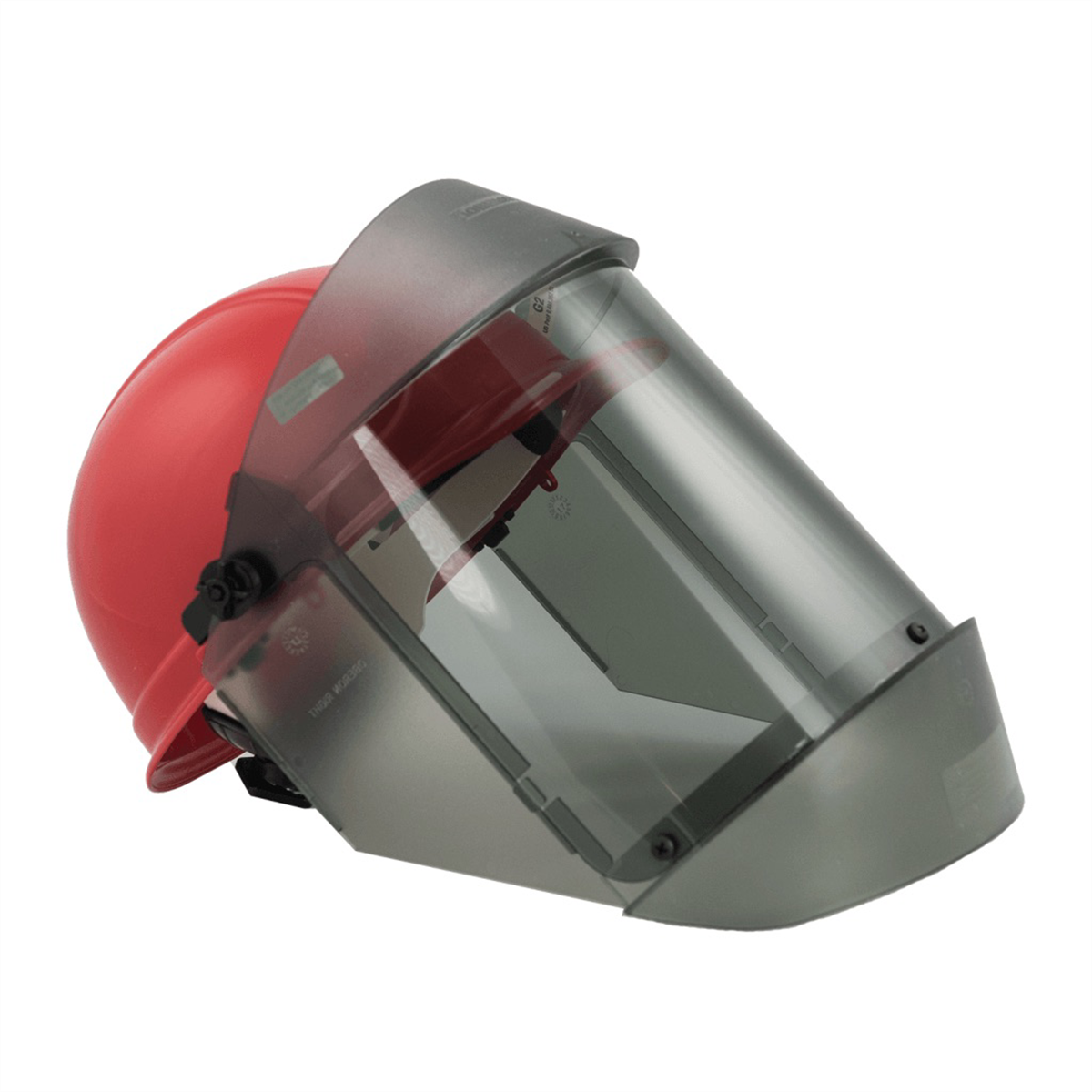 Oberon Face Shield & Hard Cap - Arc Flash - 12 Cal Tcg - With Ear Muff Kit - Lens Color: Clear Grey Anti-fog