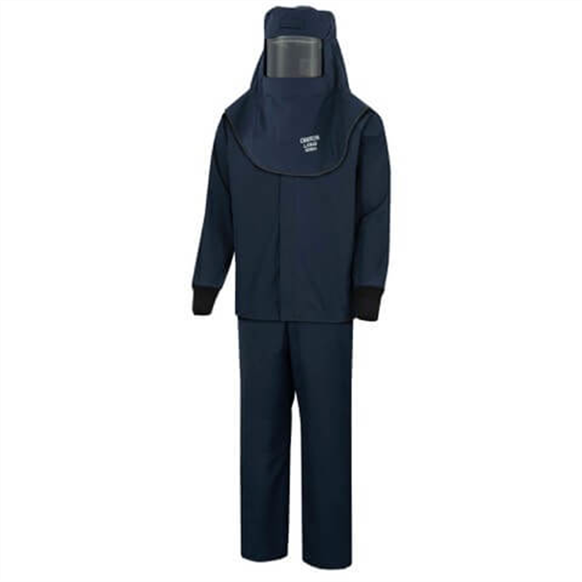 OBERON Suit Kit - Arc Flash - 40 Cal LAN - Comes with Hood with Hard Cap, Coat and Bib Overalls - With Escape Strap - Color: Navy Blue - Size: XL