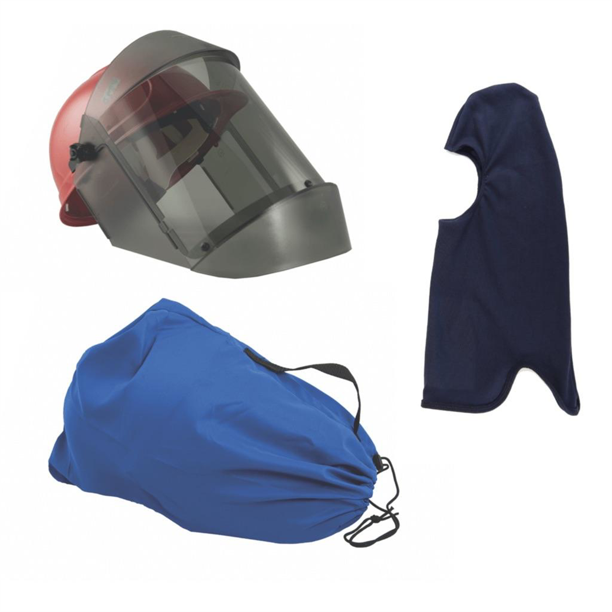 OBERON Face Shield Kit - Arc Flash - 12 Cal TCG -Comes with hard cap, 12 calorie face shield, balaclava, and storage bag