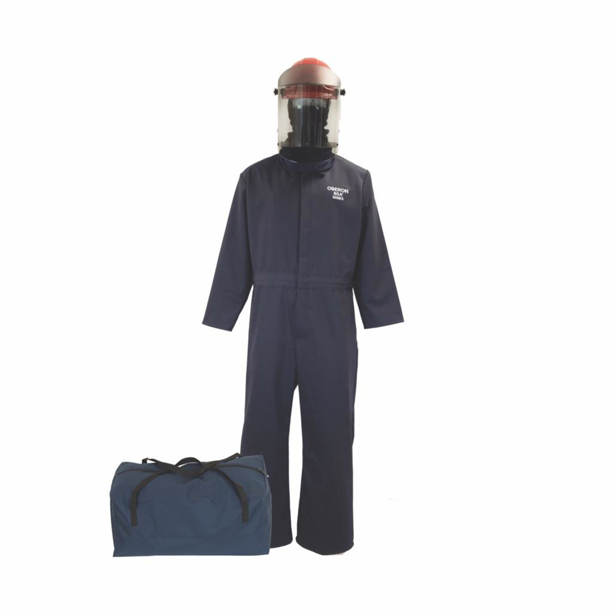 Oberon Bag Kit - Arc Flash - 30 Cal TCG&trade; - Comes With Coveralls, Hard Cap, Face Shield, Balaclava & Storage Bucket - Color: Navy Blue - Size: 3XL