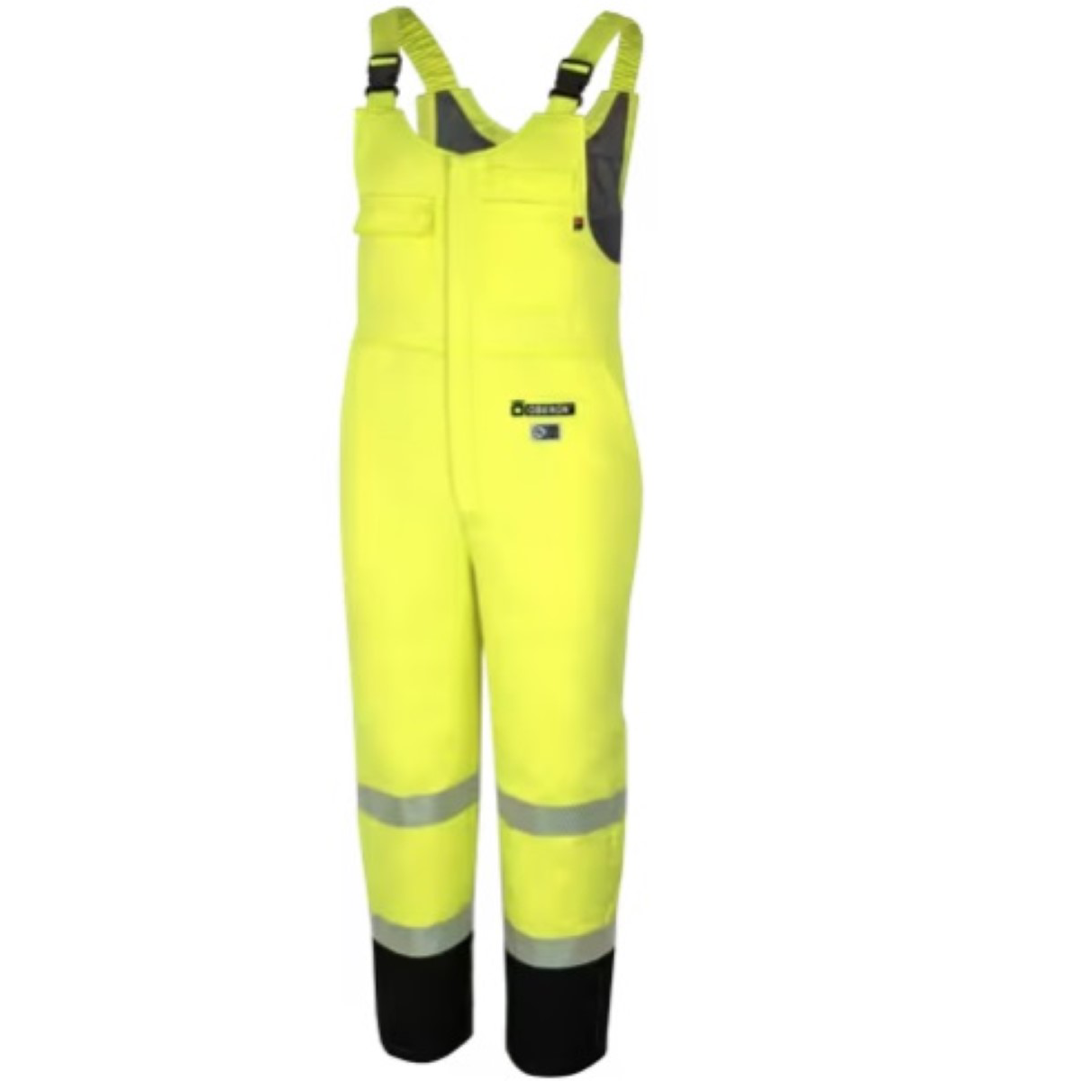 Oberon  Safety Bib Pants - FR/Arc-Rated - PU/Cotton - Hi-Viz Yellow - Size: 2XL