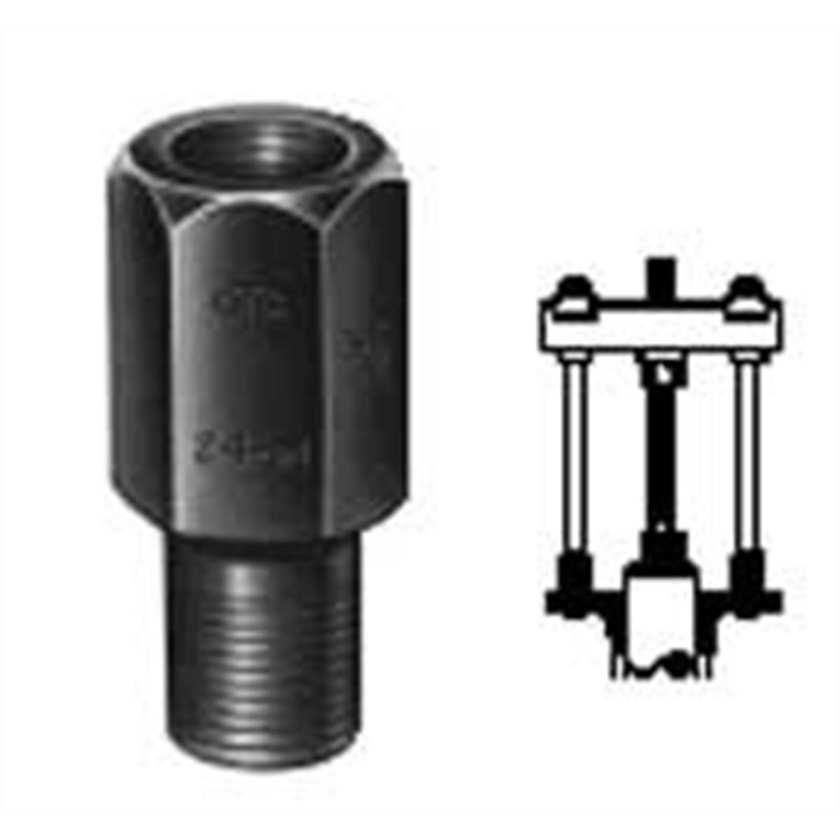 OTC PULLER ADAPT  1"-14 FEMALE TO 5/8-18 MALE