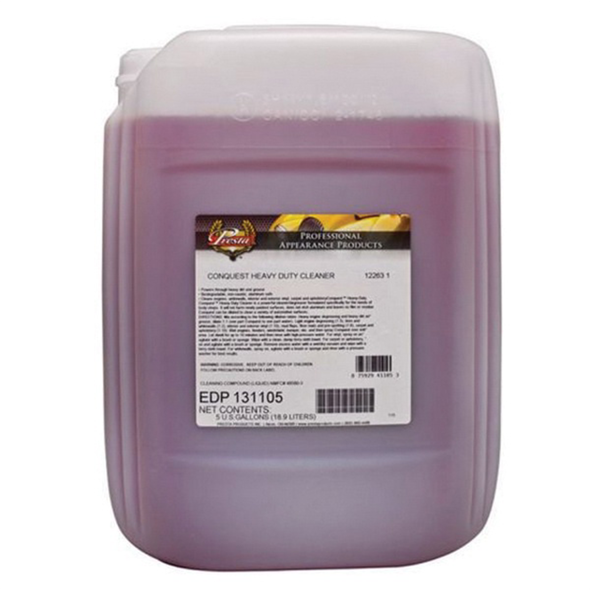 Presta Conquest 131105 All Purpose Cleaner, 5 gal Can, Brown