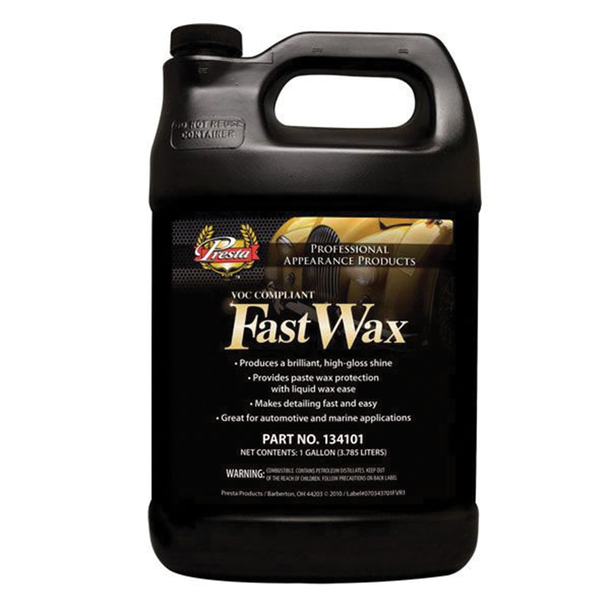 Presta Fast Wax 134101 Car Wax, 1 gal, Liquid, Blue, Wax