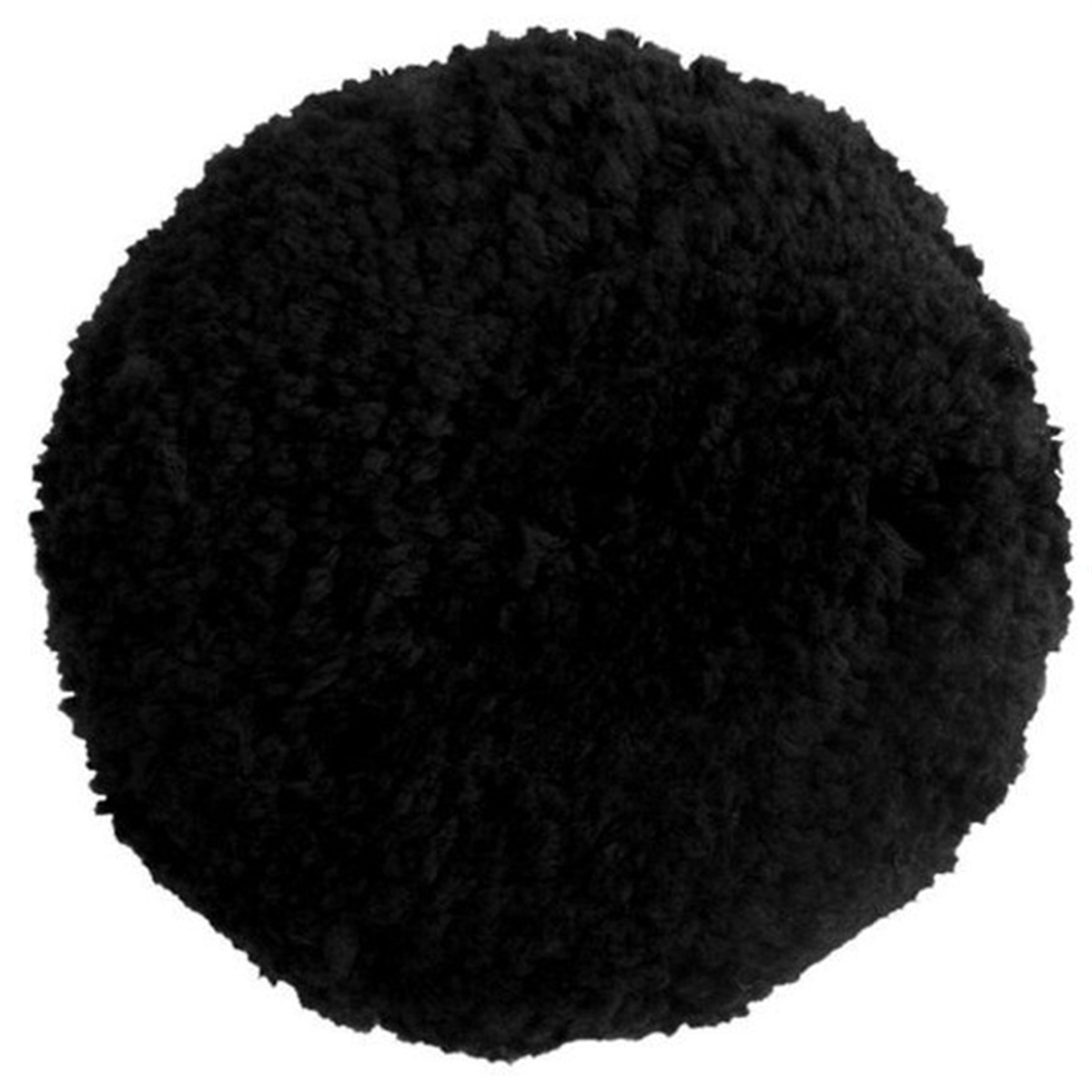 Presta 890140 Single Sided Heavy Cut Cutting Pad, 9 in Dia, Hook and Loop Attachment, Wool Pad, Black