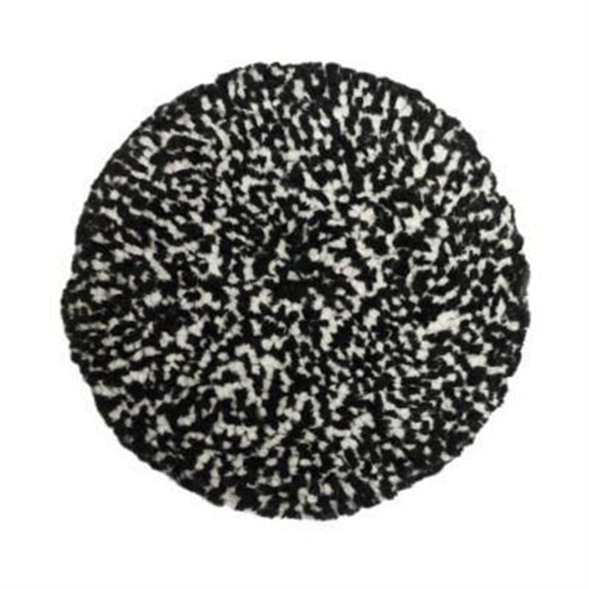 Presta 890146 Compound Pad, 9 in Dia, 1-1/2 in THK, Hook and Loop Attachment, Wool Pad, Black and White