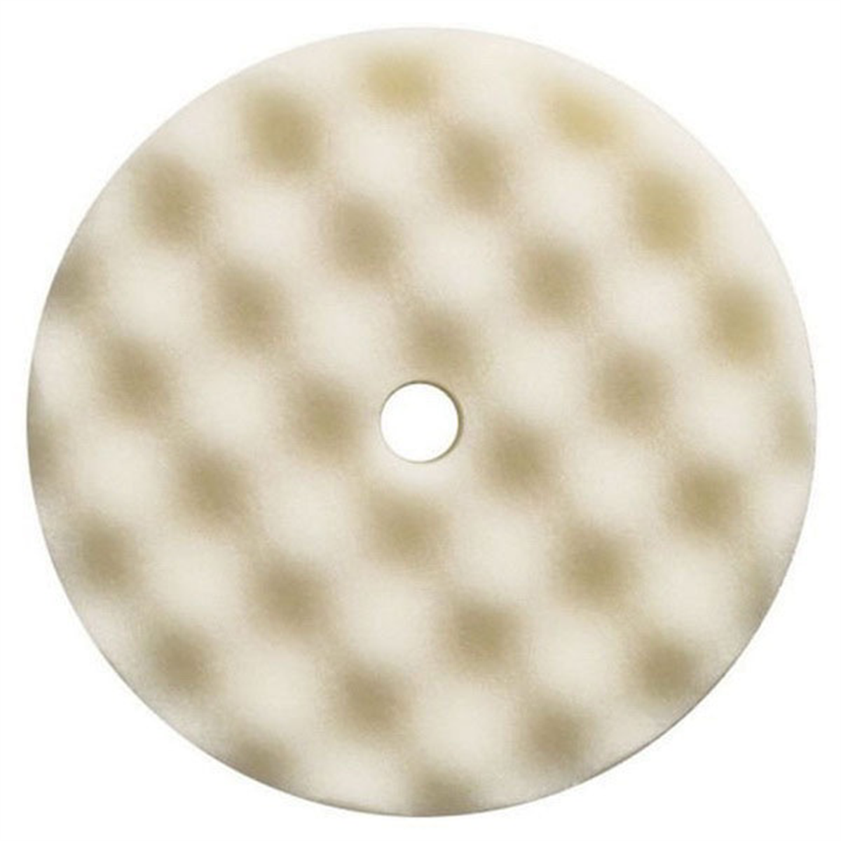 Presta 890171 Single Sided Heavy Cut Cutting Pad, 8-1/2 in Dia, Hook and Loop Attachment, Foam Pad, White
