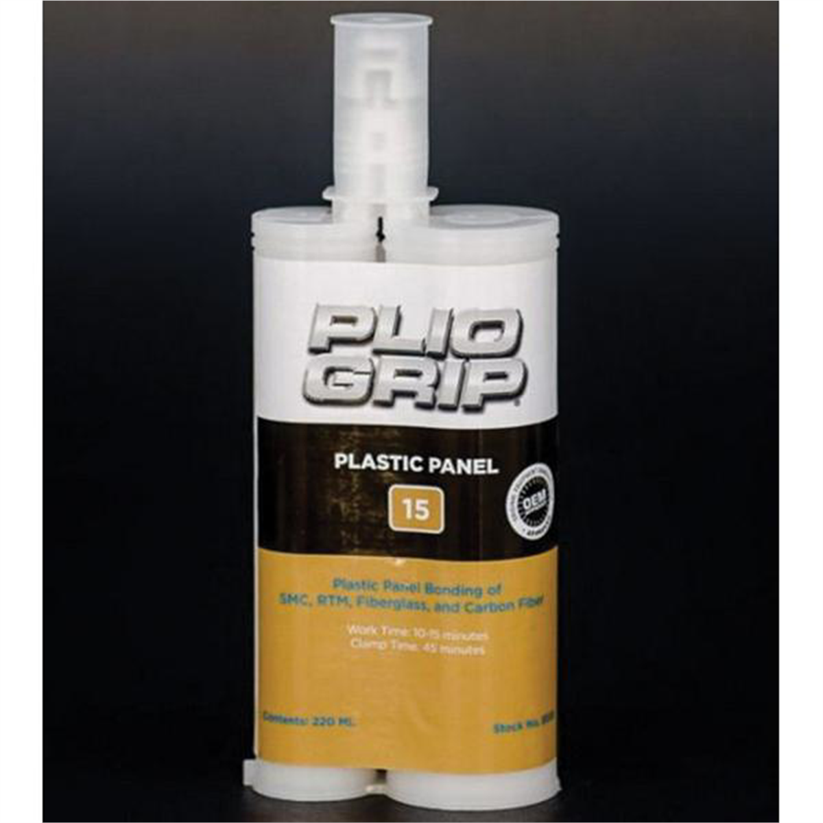 PLIO-GRIP Plastic Panel 15 8005 Plastic Panel Bonding, 220 mL Cartridge, Beige (Part A), Green (Part B)