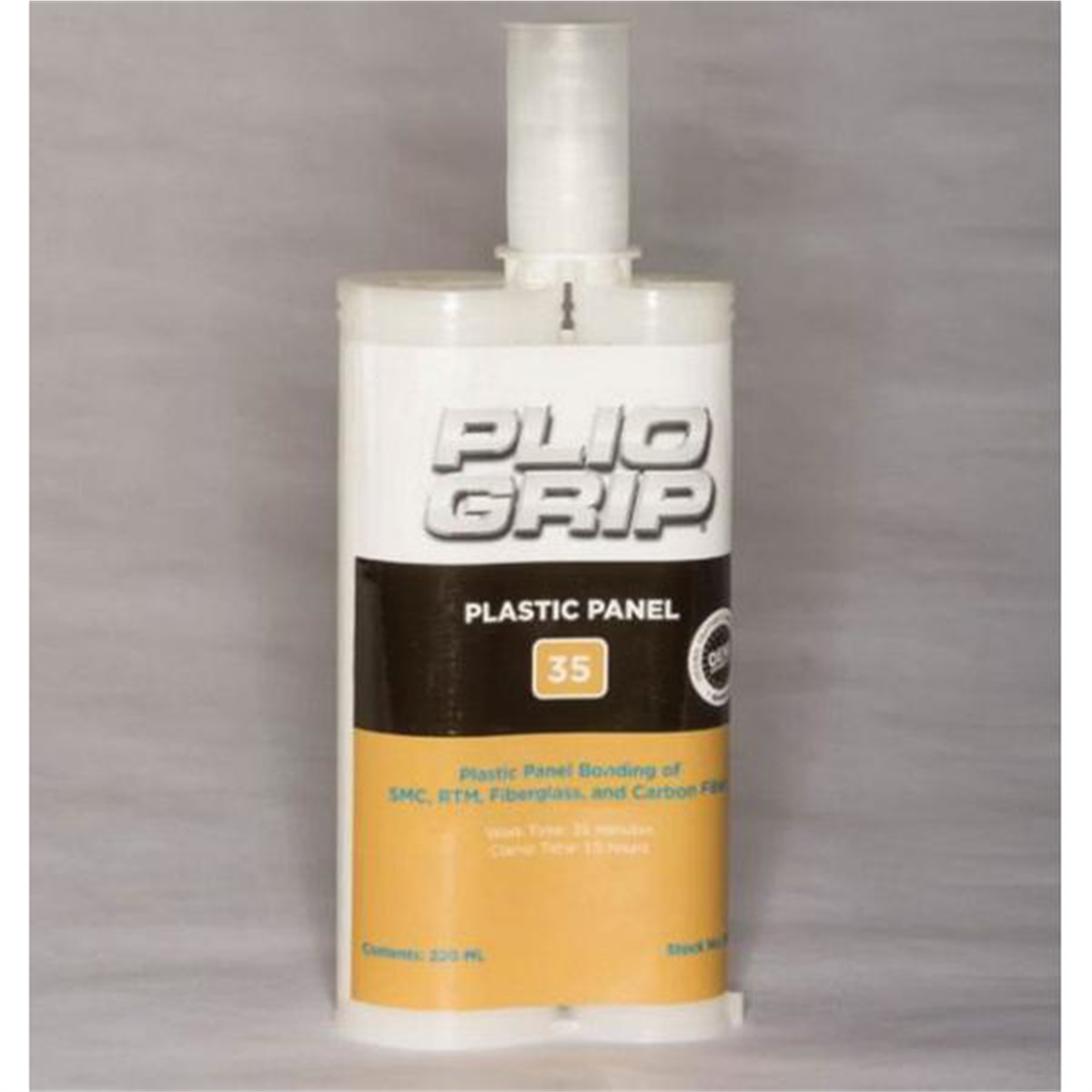 PLIO-GRIP Plastic Panel 35 8006 Plastic Panel Bonding, 220 mL Cartridge, Beige (Part A), Green (Part B)