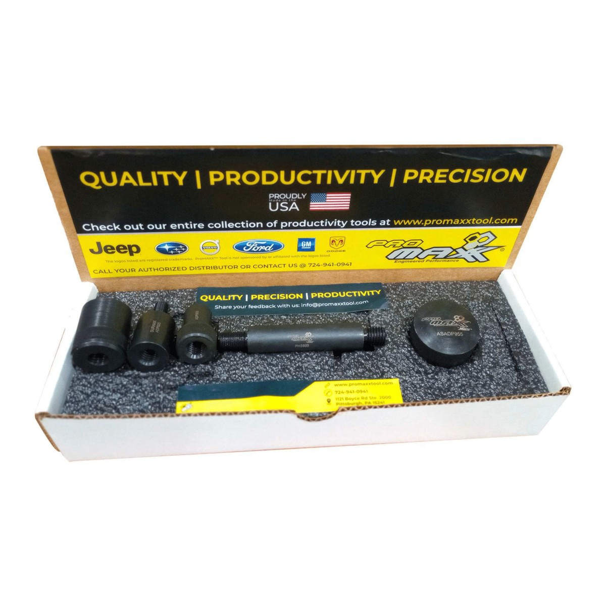 Milton ?The ProMAXX Tool PMXPWP955BSE Fuel Injector Puller Combo Base Kit is designed for efficient removal of fuel injectors in Ford 6.7L Power Stroke and GM 6.6L Duramax diesel engines.