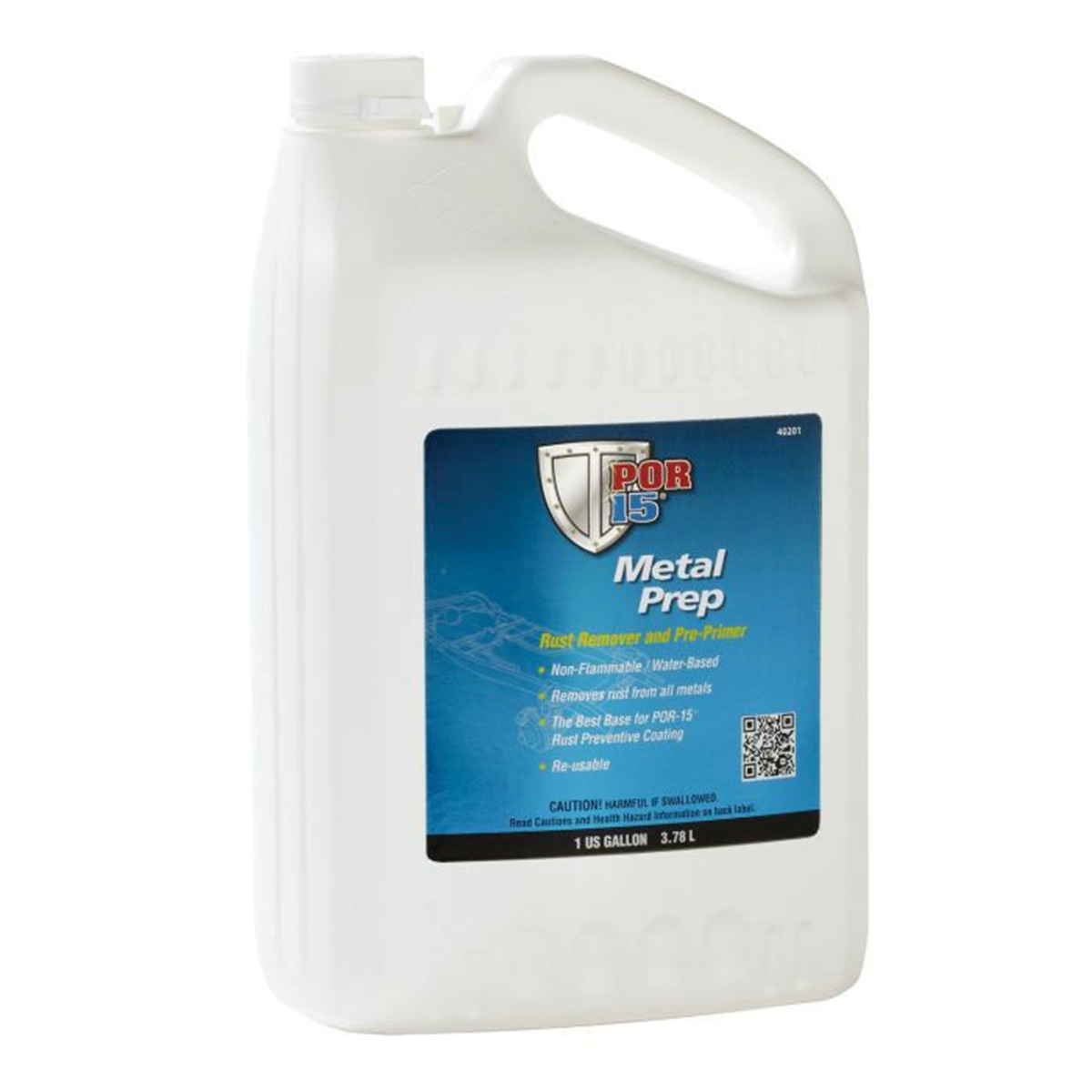 POR-15 INC 40201 Metal Prep, 1 gal, Clear Blue