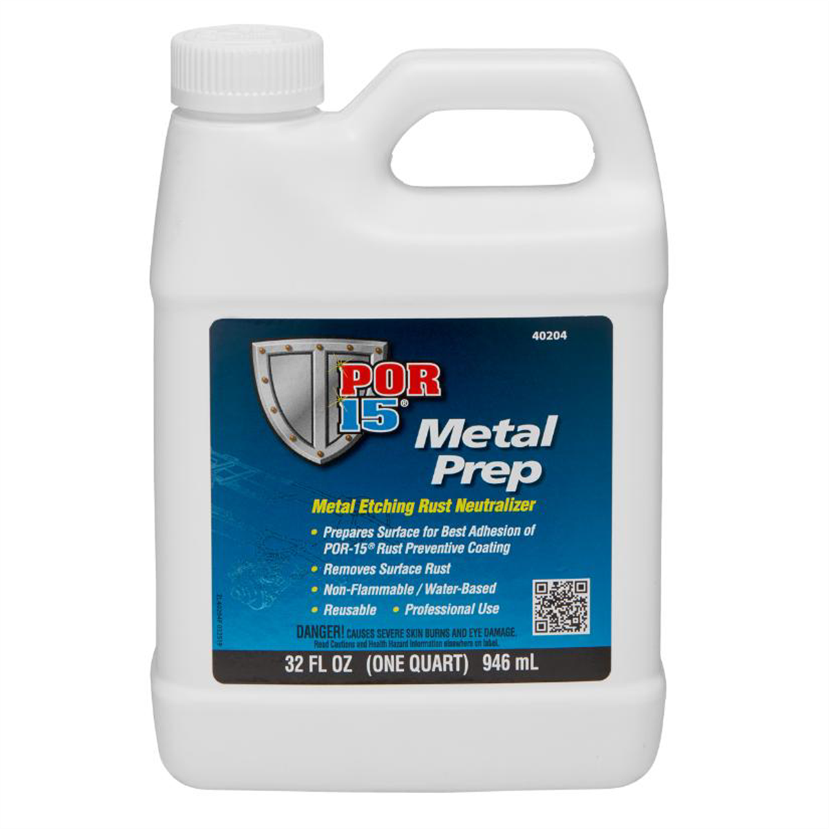 POR-15 INC 40204 Metal Prep, 1 qt, Clear Blue