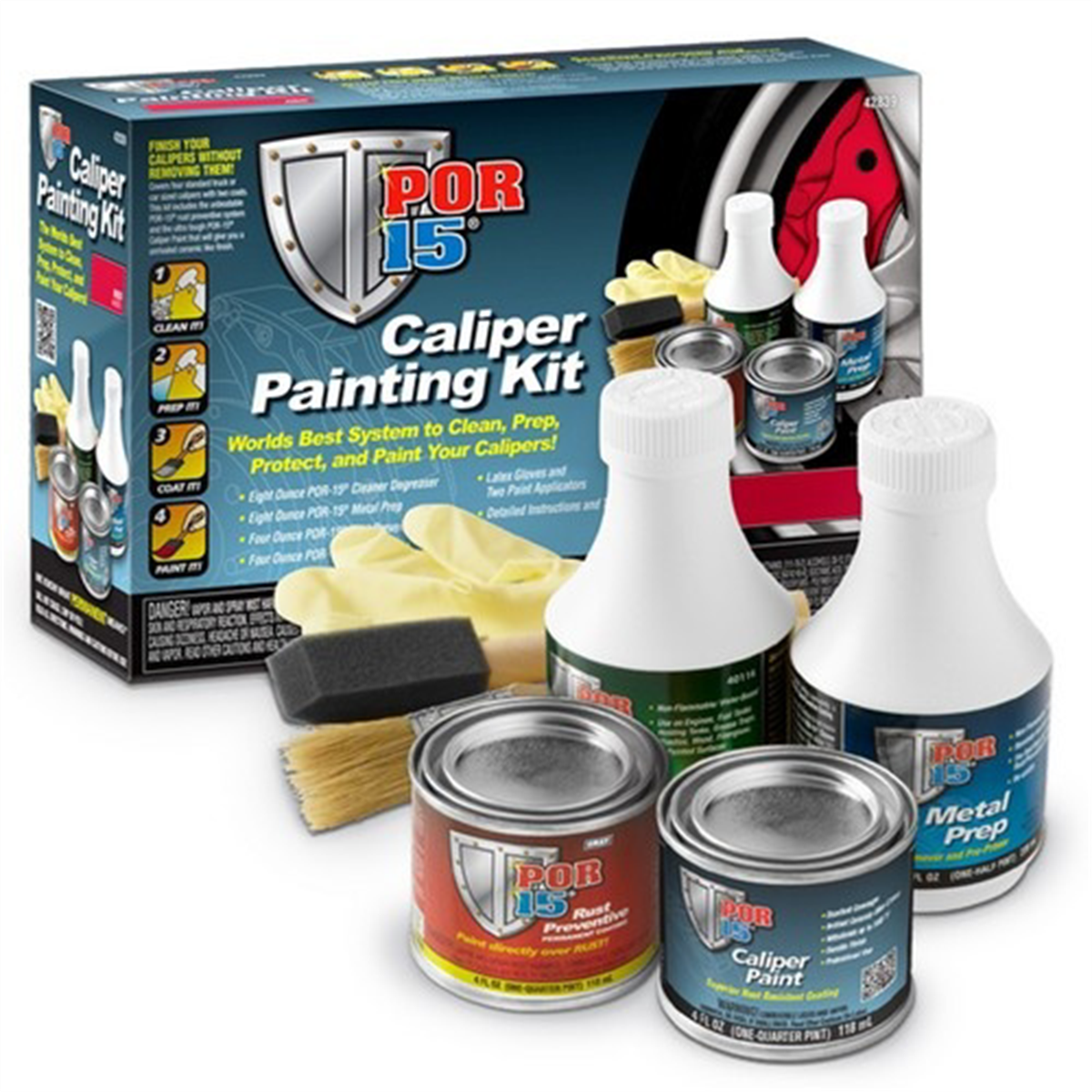 POR-15 INC 42839 Caliper Painting Kit, Gloss, Red